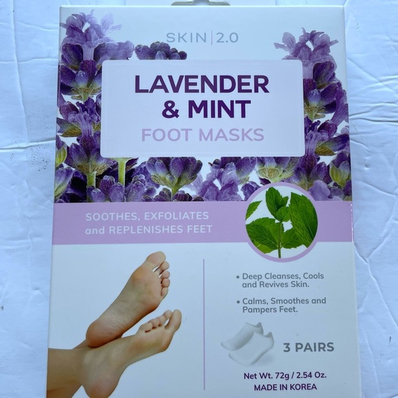 2 Boxes Foot Mask Sea Salt Aloe Lavender Mint - Picture 4 of 5